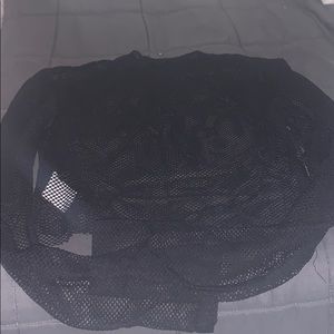 Long sleeve crop top fish net